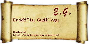 Erdély György névjegykártya