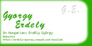 gyorgy erdely business card