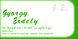 gyorgy erdely business card